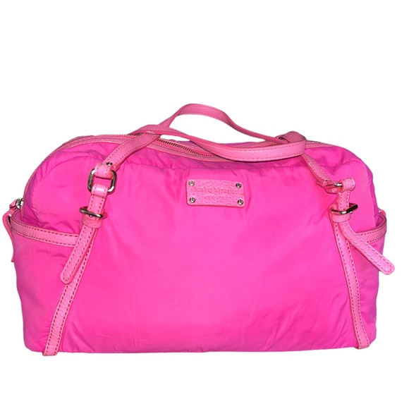 KATE SPADE Nylon Weekender Duffle Bag color Pink - Picture 1 of 14